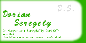 dorian seregely business card